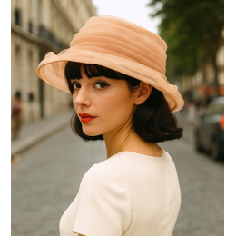Alita Salmon Ceremonial Hat - Traclet