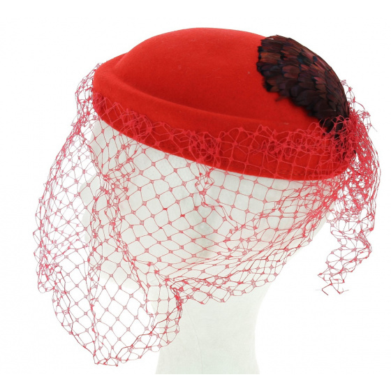 Chapeau Elégance Rouge - Fabrication Française Chapeau Elégance Rouge - Fabrication Française