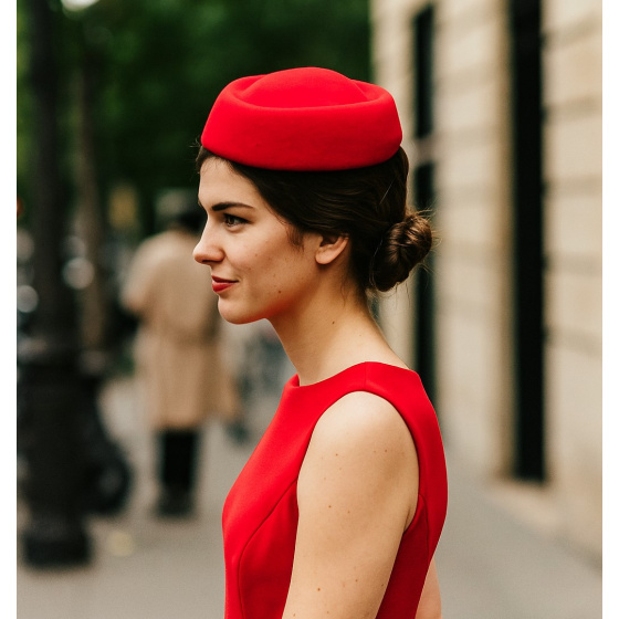Felt Tambourine - Poppy Flight Attendant Pillbox - Traclet