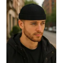 Bonnet Docker Brindisi Coton Noir - Traclet