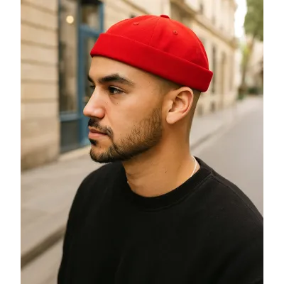 Bonnet Docker Brindisi Coton Rouge - Traclet