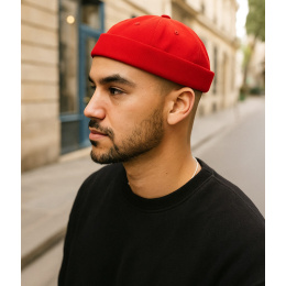 Bonnet Docker Brindisi Coton Rouge - Traclet