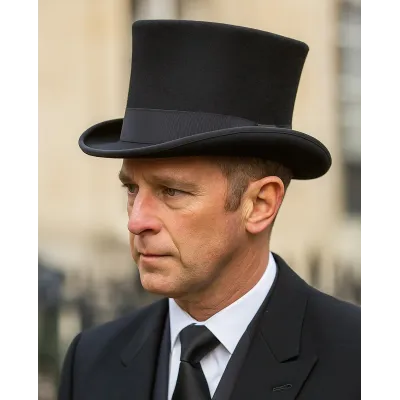 Mauro Black Felt Top Hat - Traclet Reference: 22216| Traclet Hatmakers