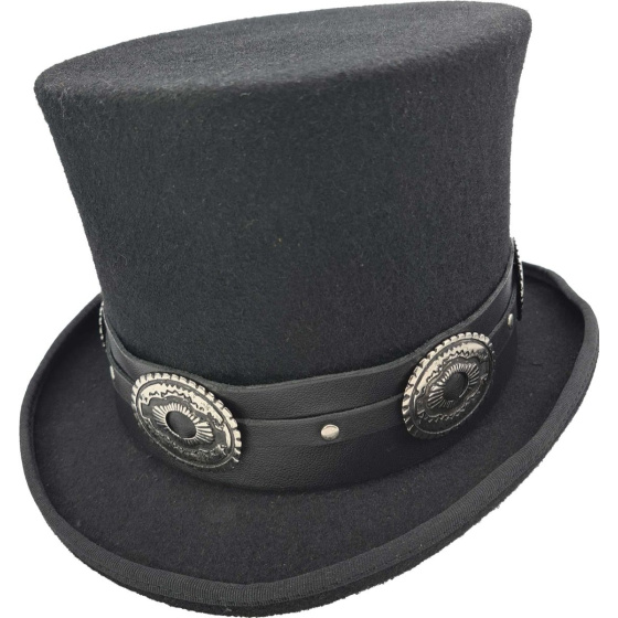 Marco Top Hat Black Felt - Traclet Marco Top Hat Black Felt - Traclet
