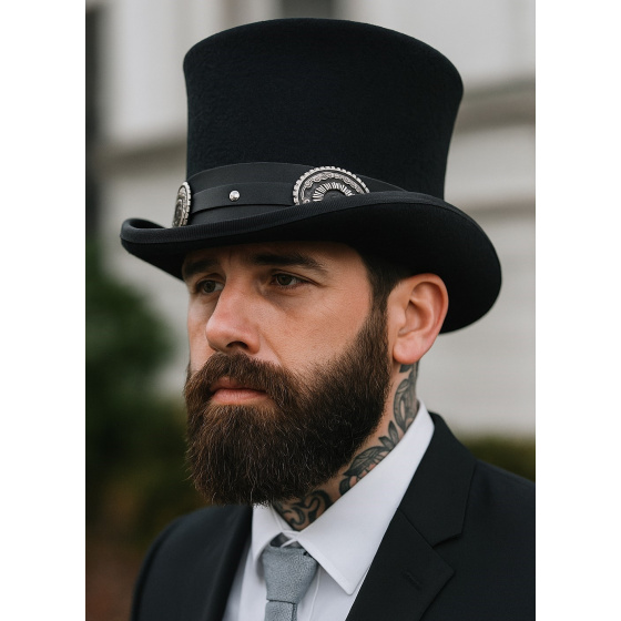 Marco Top Hat Black Felt - Traclet