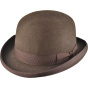 Brown Wool Felt Bowler Hat - Traclet