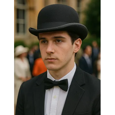 Chapeau Melon Feutre Laine Noir - Traclet