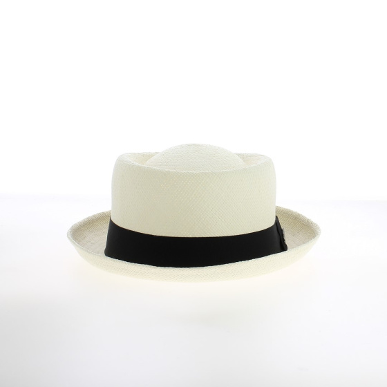 White Panama Porkpie Hat - Traclet