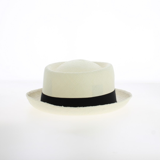 White Panama Porkpie Hat - Traclet