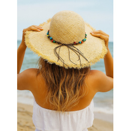 Milos Natural Straw Wide-Brimmed Hat - Traclet