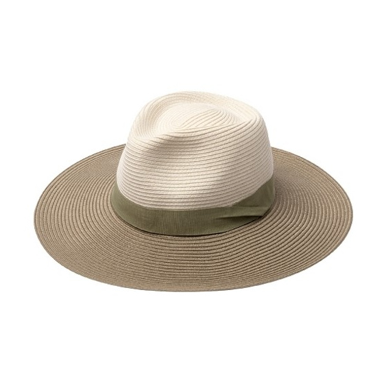 Fedora Hat Vineyard Ivory & Olive UPF50+ - House of Ord Fedora Hat Vineyard Ivory & Olive UPF50+ - House of Ord