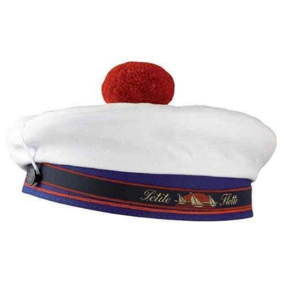 White "Petite Flotte" Sailor Cap - Traclet