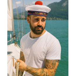 copy of Navy Blue Wool "Petite Flotte" Sailor's Cap - Traclet
