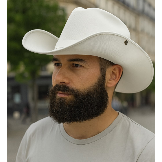 White Camargue Hat PAMPA - Traclet White Camargue Hat PAMPA - Traclet