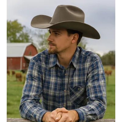 Chapeau Western Cattleman Feutre Gris - American Hat Makers  Reference : 22247| Chapellerie Traclet