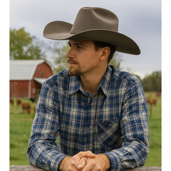 copy of Western Cattleman Brown Felt Hat - American Hat Makers