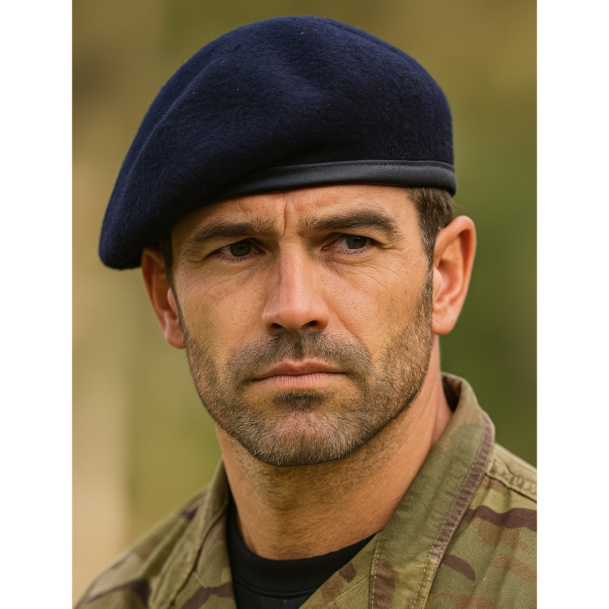 Béret Commando Bleu ONU - Taille 52 (Nettoyage à L'Éponge Humide)