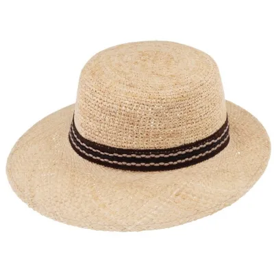 Casquette Grande Visière Marta Paille Naturelle - Traclet