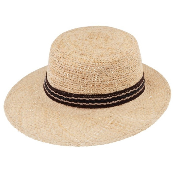 Casquette Grande Visière Marta Paille Naturelle - Traclet