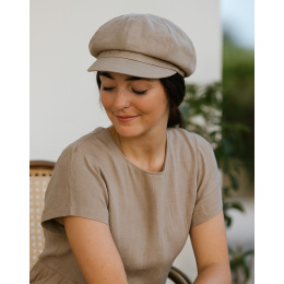 Casquette Gavroche Elorine Lin Taupe - Mtm
