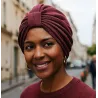 Cotton Plum Chemotherapy Turban - Traclet Reference: 10484 | Traclet Hat Shop