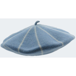 Béret La Marinière Bleu Crépuscule & Ecru - Le Béret Français
