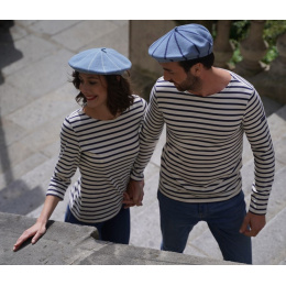 copy of La Marinière Blue/Ecru Beret - Le Béret Français