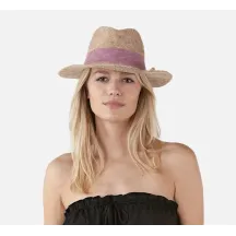 Beige Glittery & Mauve Ponui Fedora Hat - Barts Reference: 22256| Traclet Hatmakers