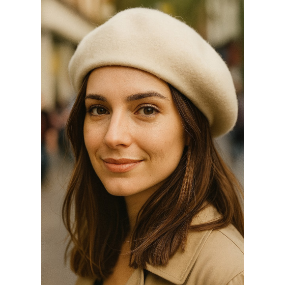 Béret Classique Beige Laine - Traclet