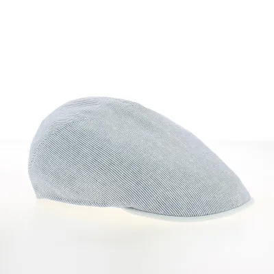 Casquette Plate rayures bleu marine - Traclet