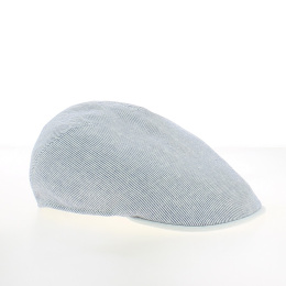 Navy blue waterproof wool flat cap - Traclet