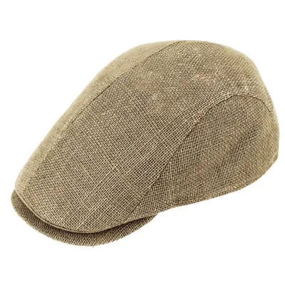 Casquette Plate Riccardo Toile De Jute Beige - Traclet  Reference : 22271| Chapellerie Traclet