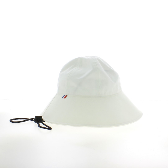 White Sabine wide visor bucket hat