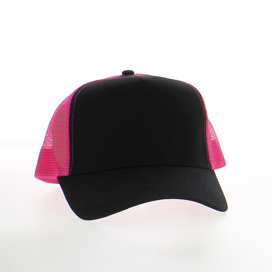 Baseball cap mesh pink-black-orange-light pink - Beechfield Baseball cap mesh pink-black-orange-light pink - Beechfield