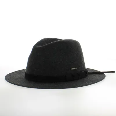 Chapeau Traveller Ambierle Feutre Laine Anthracite - Traclet Reference : 17561 | Chapellerie Traclet