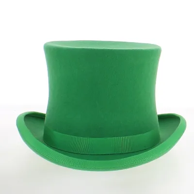 Irish green wool felt top hat Reference: Irish green | Chapellerie Traclet