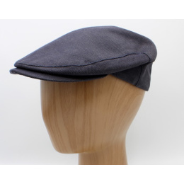 Casquette Plate D'été Lin & Coton Bleu - Traclet