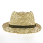 Chapeau Trilby Pachuca Paille Naturelle Caramel- Traclet
