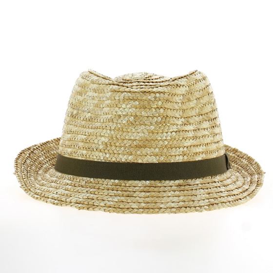 Caramel Natural Straw Pachuca Trilby Hat - Traclet