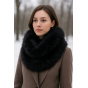 Tour de Cou Fourrure Renard & Jersey Noir- Traclet