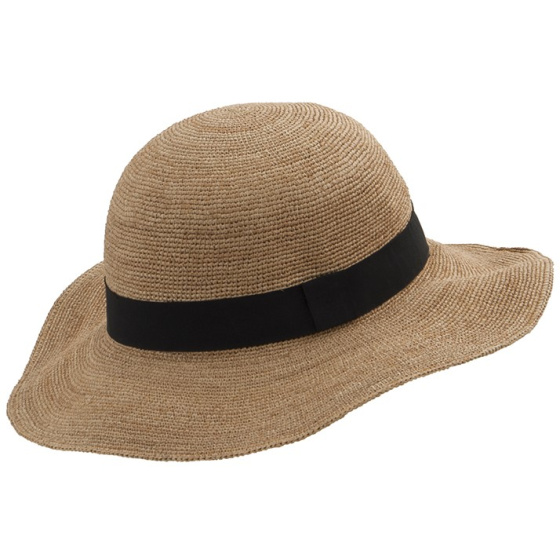 Alessia Natural Raffia Wide-Brimmed Hat - Traclet