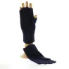 Navy Wool/Angora Fingerless Gloves Reference: 22325| Chapellerie Traclet
