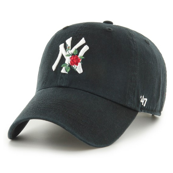 Yankees Thorn NY Black Strapback Cap - 47 Brand Yankees Thorn NY Black Strapback Cap - 47 Brand