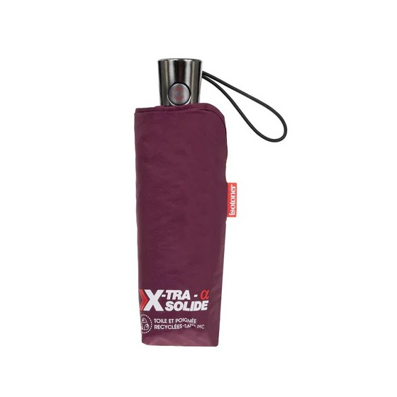 Mini X-TRA Solid Automatic Umbrella Plum - Isotoner