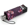 Mini Parapluie X-TRA Solide Automatique Fleurs Aubergine - Isotoner