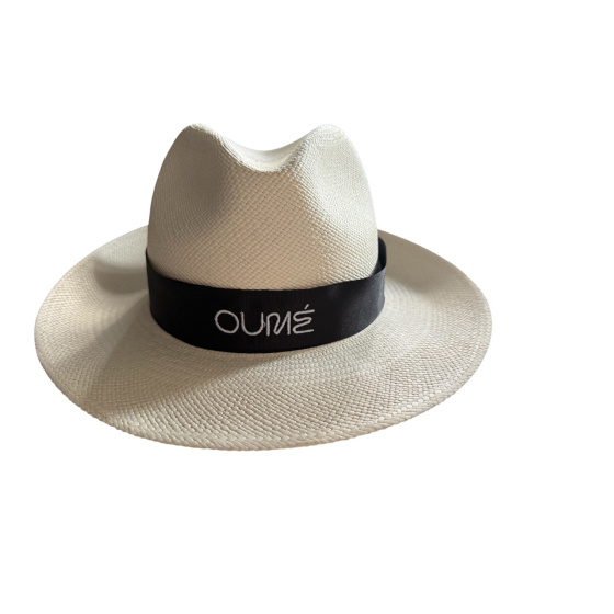 Roca Brava Panama Fedora Hat with Embroidered Ribbon - Traclet