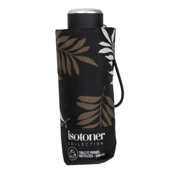 Mini Ultra Slim Umbrella Khaki Leaves - Isotoner