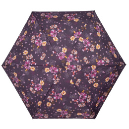 Parapluie Mini Ultra Slim Fleur Aubergine - Isotoner
