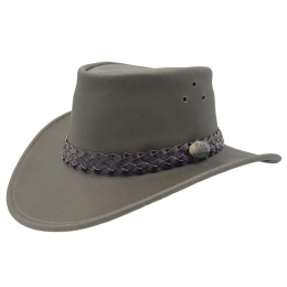 Australian Hat Wallaroo Oil Leather Moss - Jacaru