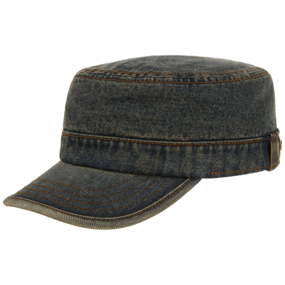 Washed Denim Military Cotton Cap - Stetson